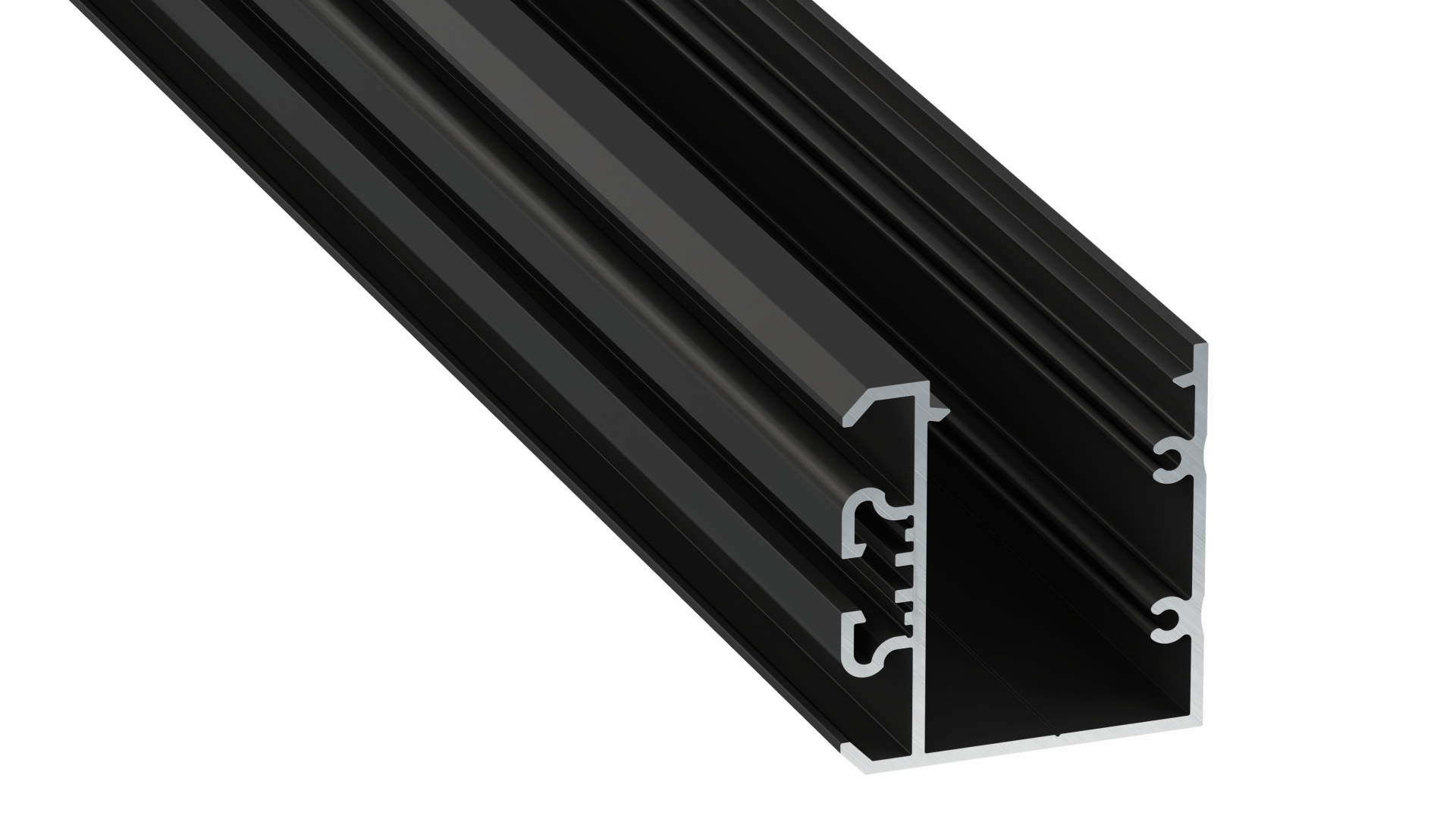 Lumines profile type UNICO lacquered black, 4,15 m